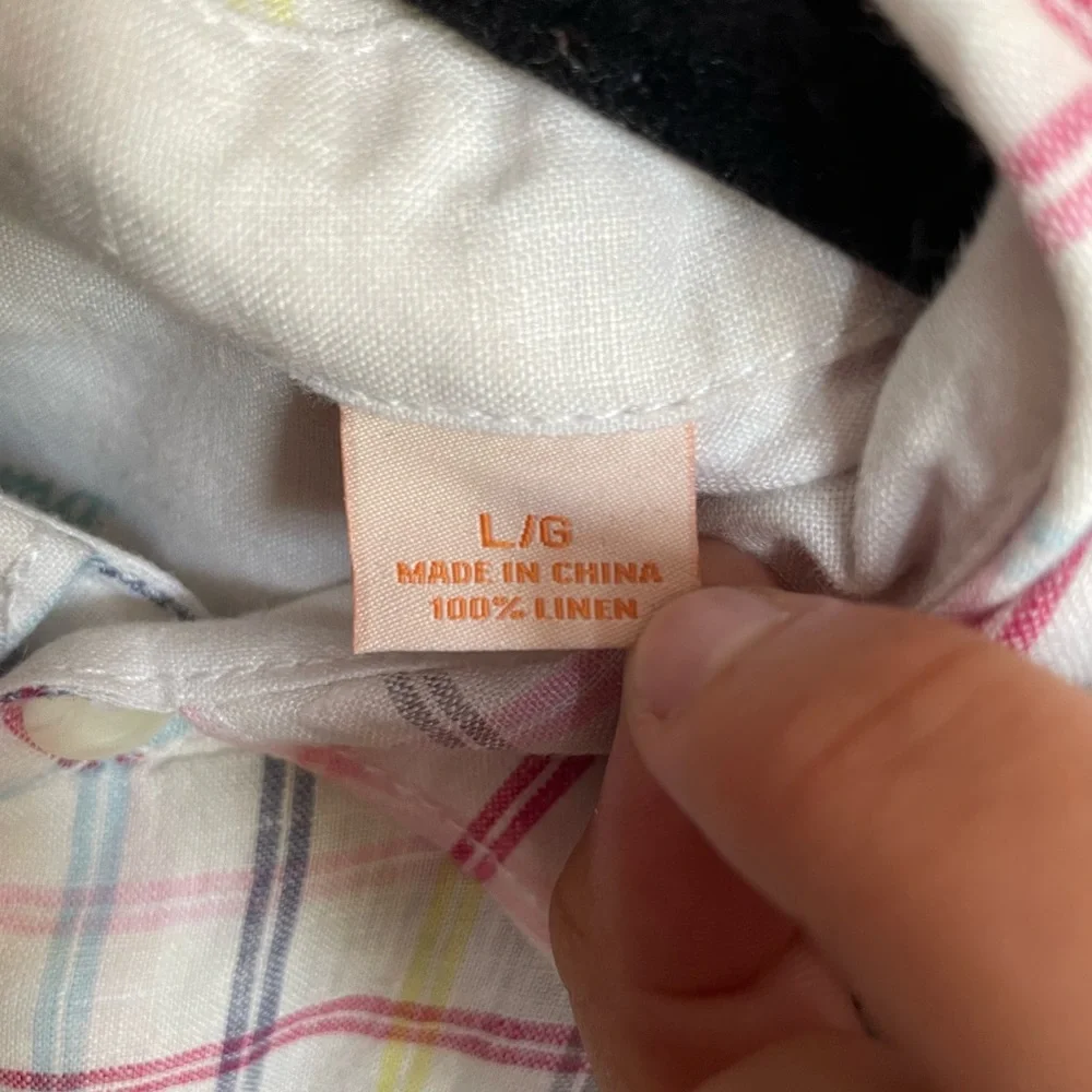 Tommy‎ Bahama 100% Linen Plaid Shirt - Picture 4 of 5